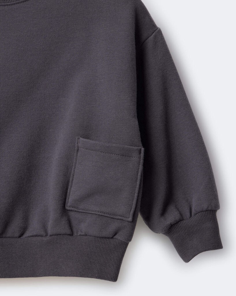 slide 5 of 6, Otteravenue Toddler Otter Sweatshirt™ with Pockets - Dark Grey Dark Grey 5T, 1 ct