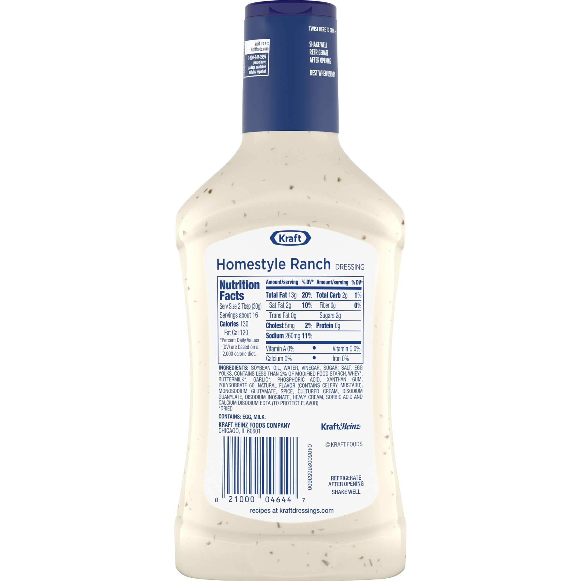 slide 5 of 6, Kraft Homestyle Ranch Salad Dressing, 15.8 fl oz Bottle, 15.80 fl oz