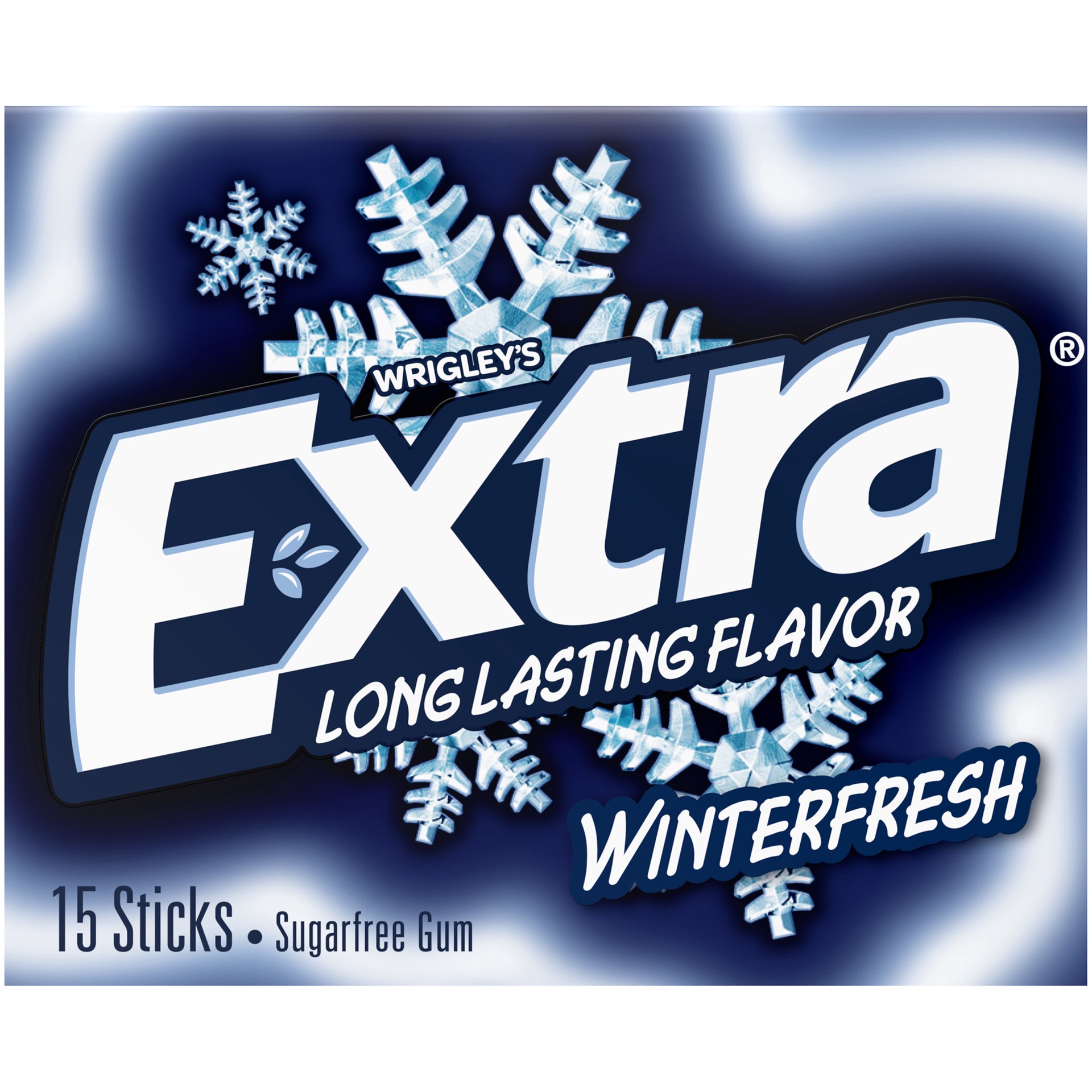 slide 1 of 3, EXTRA Gum Winterfresh Sugar Free Chewing Gum, Single Pack, 15 Stick, 5 pc