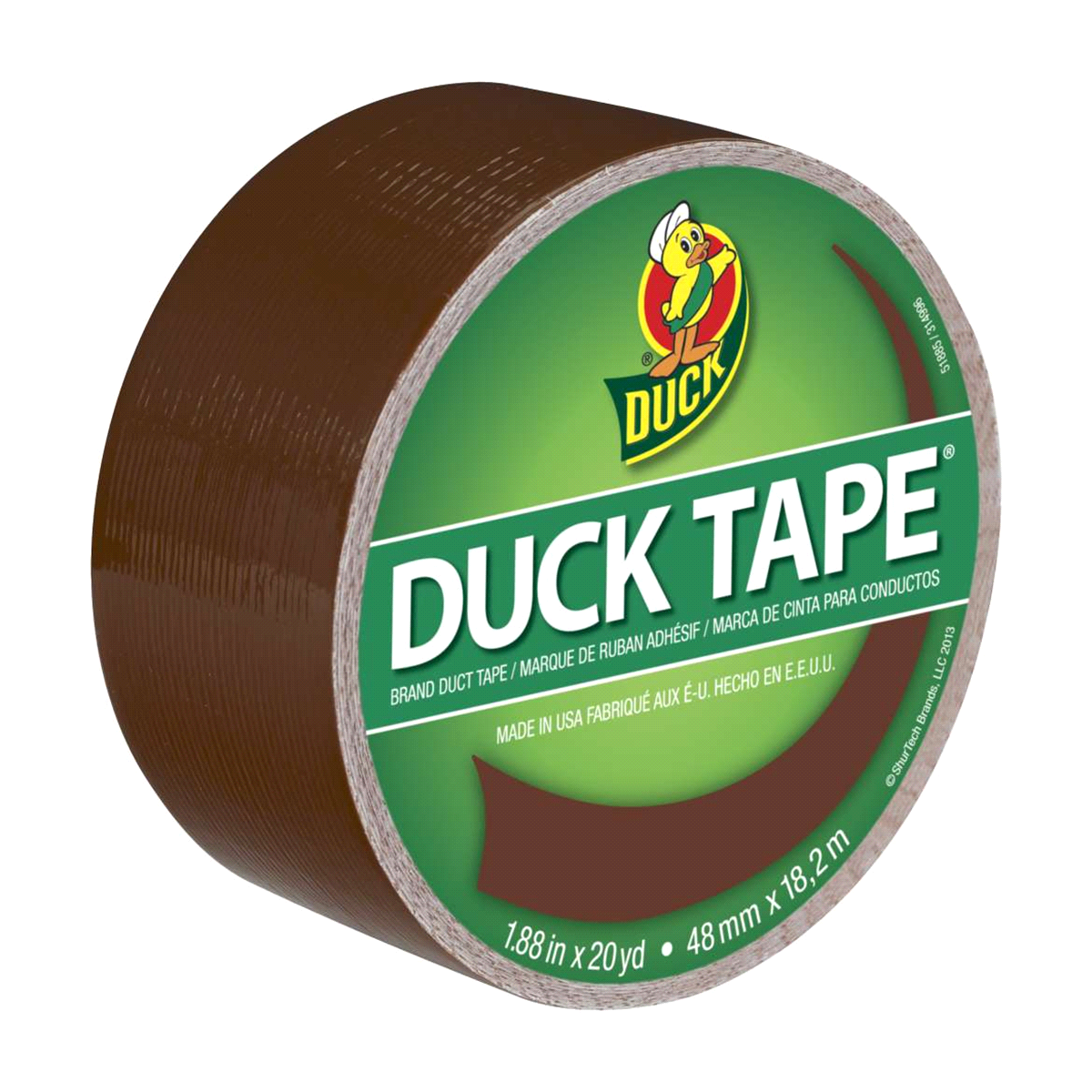 slide 1 of 2, Duck Tape Brand Duct Tape, Brown, 1.88 in. x 20 yd., 20 yd