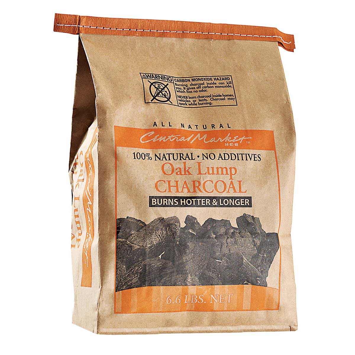 slide 1 of 1, Central Market Oak Lump Charcoal, 6.6 lb