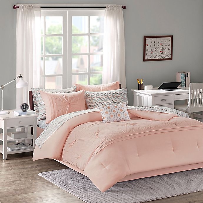 slide 1 of 8, Intelligent Design Toren Twin XL Comforter Set - Pink, 1 ct