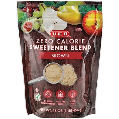 slide 1 of 1, H-E-B Zero Calorie Brown Sweetener Blend, 16 oz