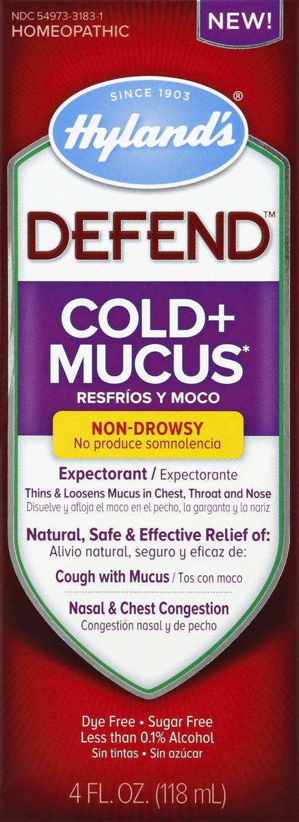 slide 1 of 10, Hyland's Cold + Mucus 4 oz, 4 oz