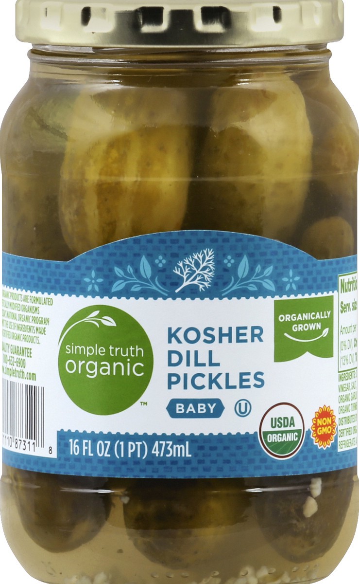 slide 1 of 3, Simple Truth Organic Dill Pickles 16 oz, 16 oz