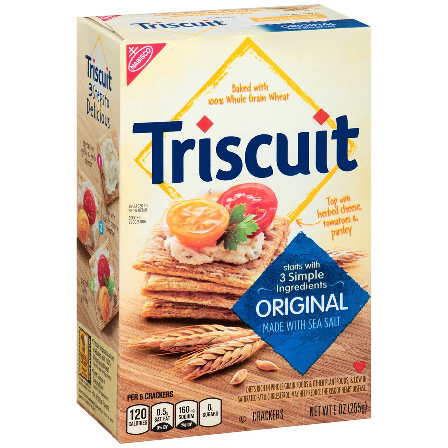 slide 4 of 8, 9Z Triscuit Crackers Original, 0.02 lb