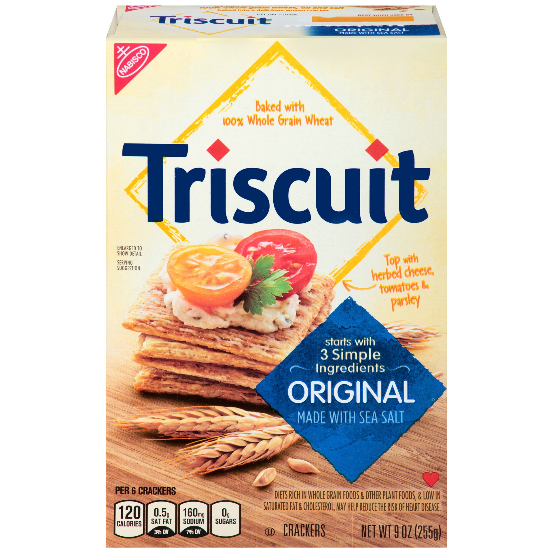 slide 1 of 8, 9Z Triscuit Crackers Original, 0.02 lb