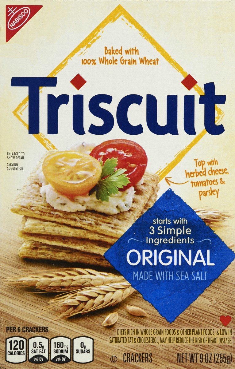 slide 1 of 8, 9Z Triscuit Crackers Original, 0.26 oz