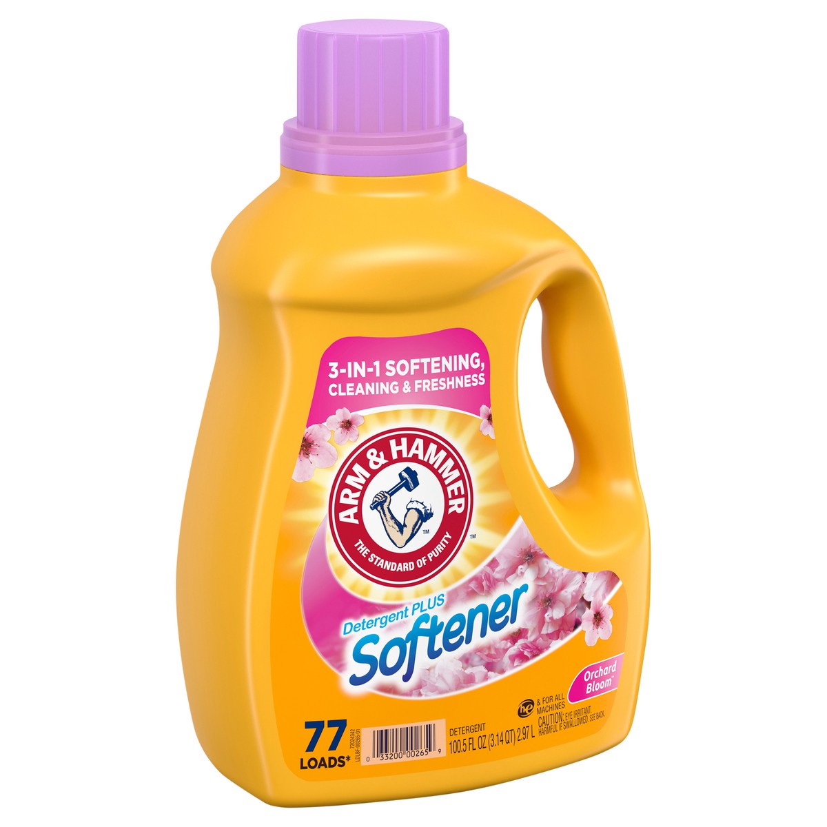 slide 9 of 9, ARM & HAMMER Plus a Touch of Softener, 77 Loads, Liquid Laundry Detergent, 100.5 Fl oz, 100.5 fl oz