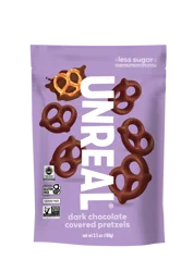 Unreal Dark Chocolate Covered Pretzels 3.5 oz