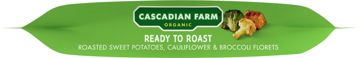 slide 8 of 13, Cascadian Farm Organic Ready To Roast Vegetables with Roasted Sweet Potatoes, Cauliflower and Broccoli, Frozen Vegetables, Non-GMO, 10 oz, 10 oz
