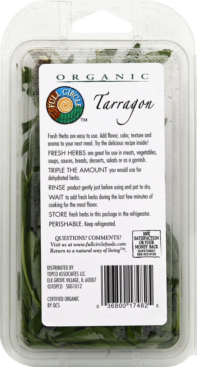 slide 2 of 6, Full Circle Tarragon, 0.67 oz
