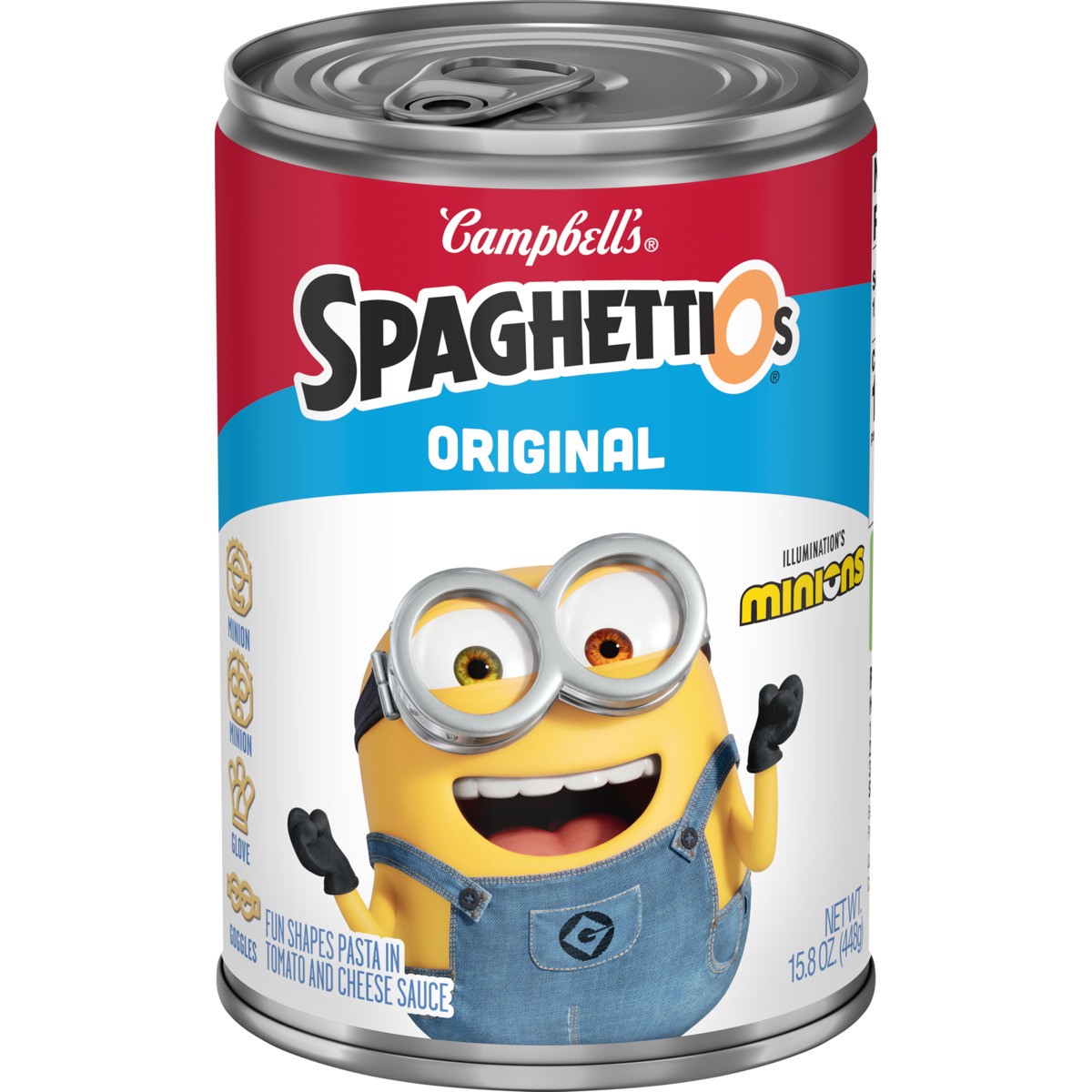 slide 1 of 11, Campbell's SpaghettiOs Original Canned Pasta With Where’s Waldo? Shapes, 15.8 oz Can, 15.8 oz