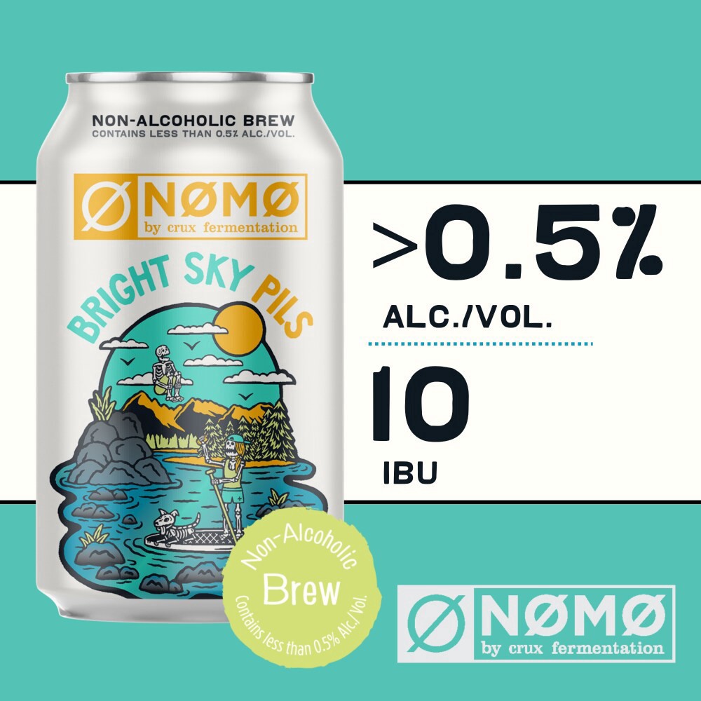 slide 3 of 5, NØ MØ Non-Alcoholic Bright Sky Pils Craft Beer, 6 ct; 12 fl oz