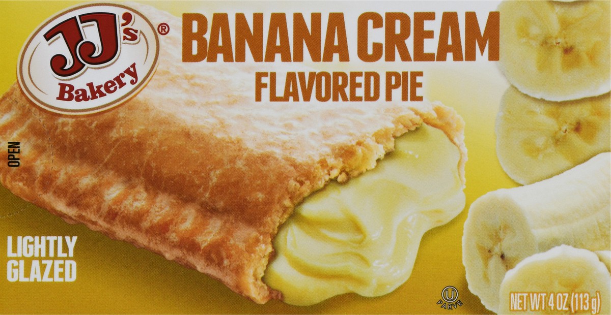 slide 3 of 13, JJ's Bakery Lightly Glazed Banana Cream Pie 4 oz, 4 oz
