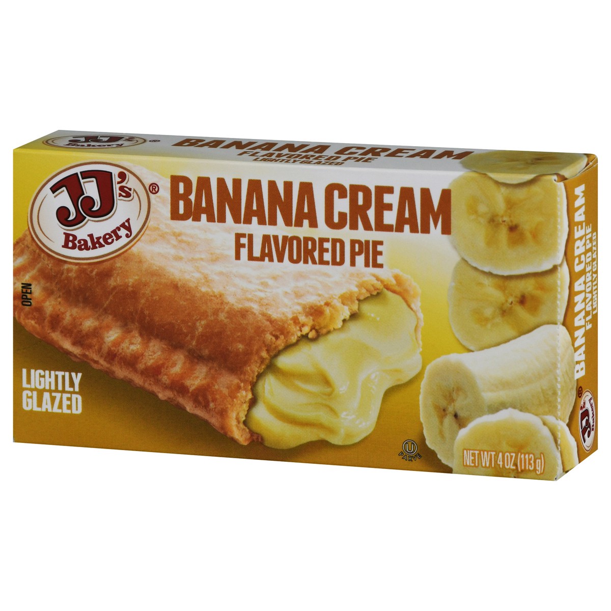 slide 6 of 13, JJ's Bakery Lightly Glazed Banana Cream Pie 4 oz, 4 oz