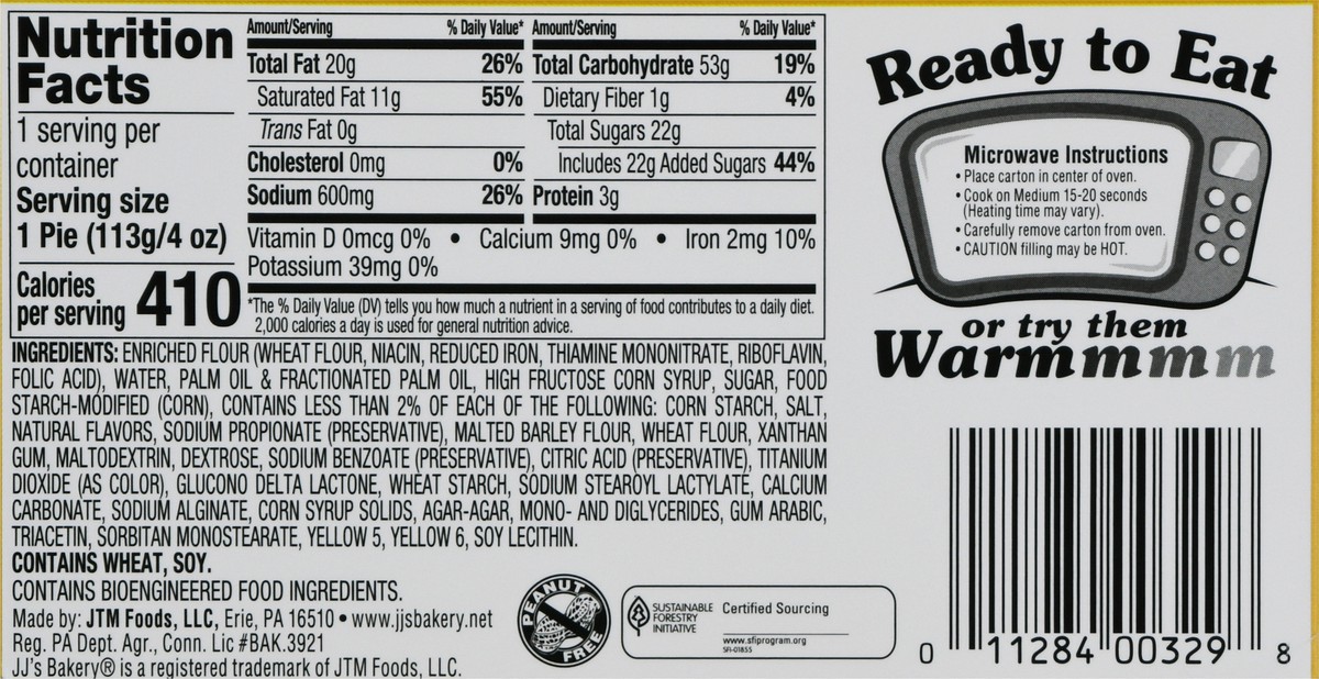 slide 4 of 13, JJ's Bakery Lightly Glazed Banana Cream Pie 4 oz, 4 oz