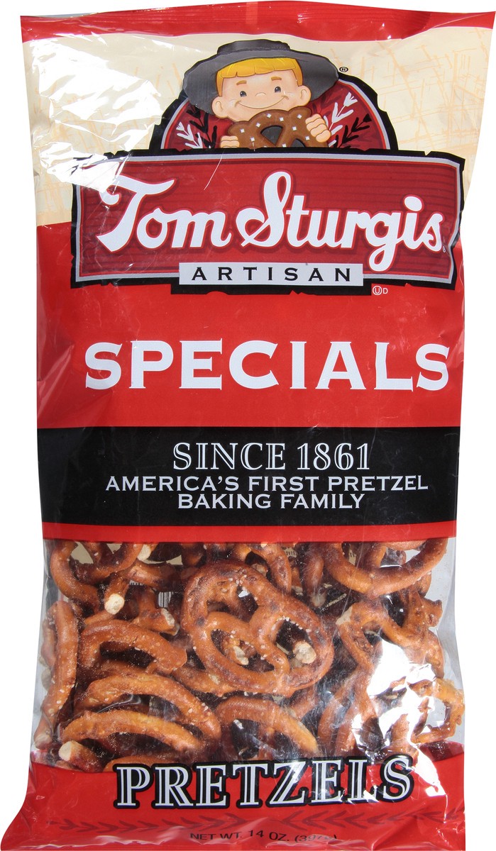 slide 7 of 9, Tom Sturgis Pretzels, 14 oz