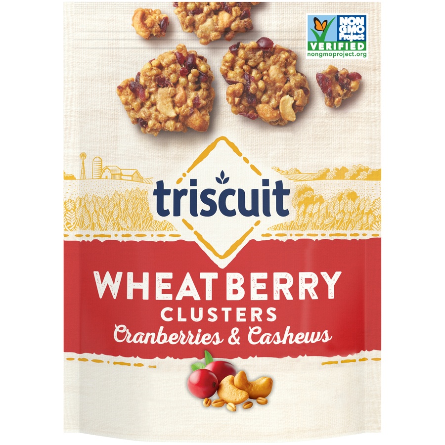 slide 3 of 7, Triscuit Wheat Berry Cranberry, 5 oz