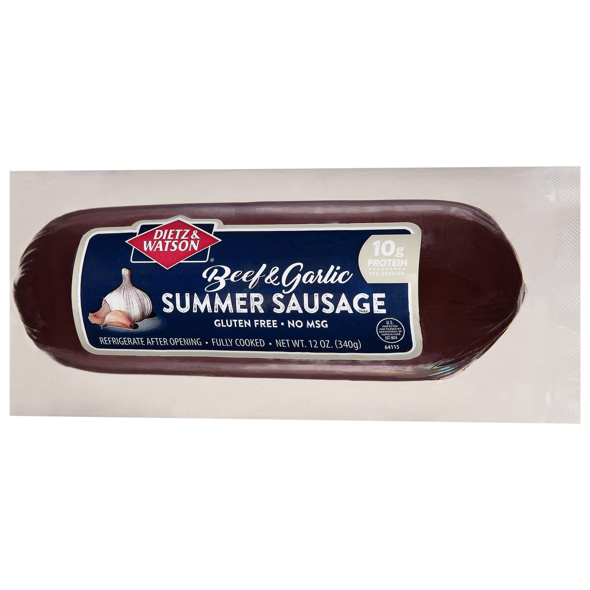 slide 5 of 9, Dietz & Watson Beef & Garlic Summer Sausage 12 oz, 12 oz