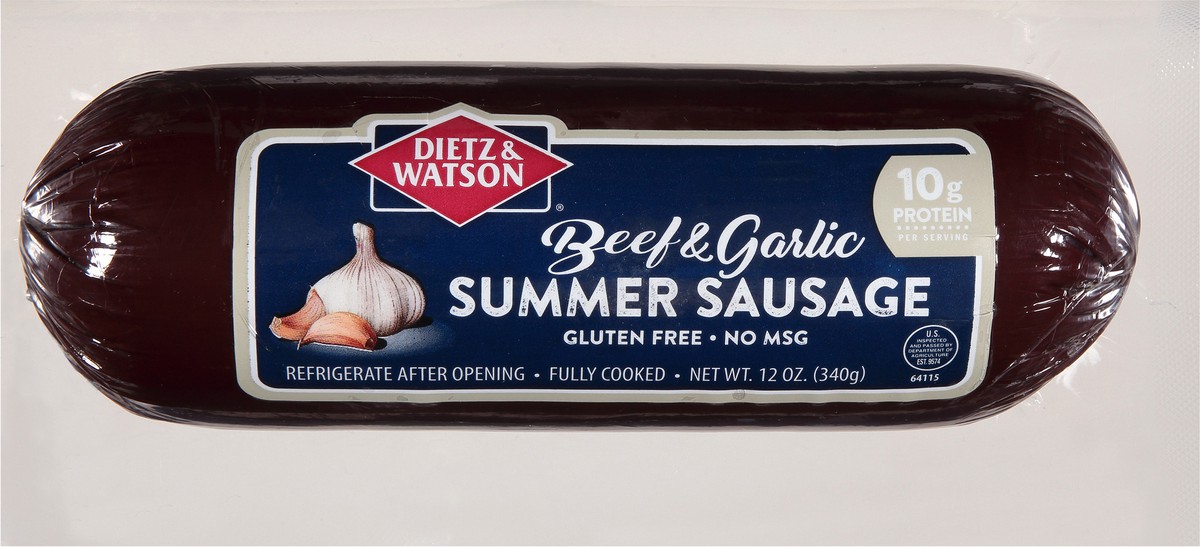 slide 8 of 9, Dietz & Watson Beef & Garlic Summer Sausage 12 oz, 12 oz