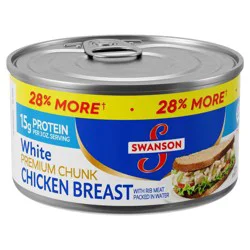 Swanson White Premium Chunk Canned Chicken Breast in Water, 12.5 OZ Can