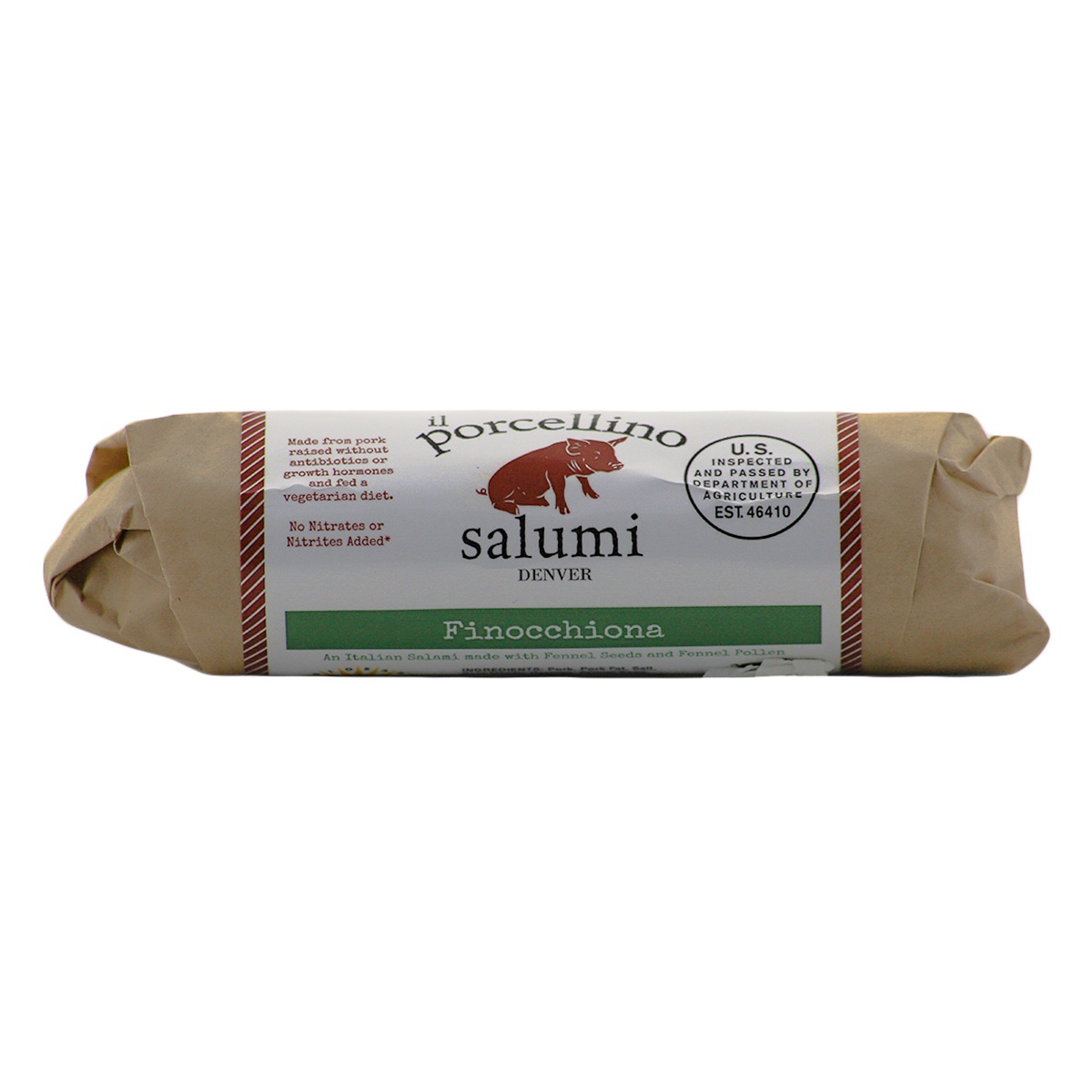 slide 1 of 1, il Porcellino Finnochiona Salami, 6 oz