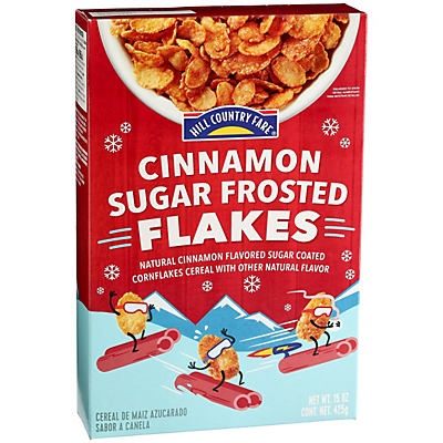 slide 1 of 1, Hill Country Fare Cinnamon Sugar Frosted Flakes Cereal, 15 oz