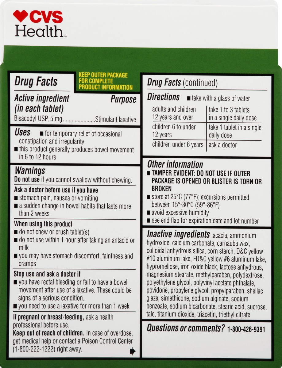 slide 3 of 11, CVS Health Gentle Laxativetablets, 175 Ct, 1 ct