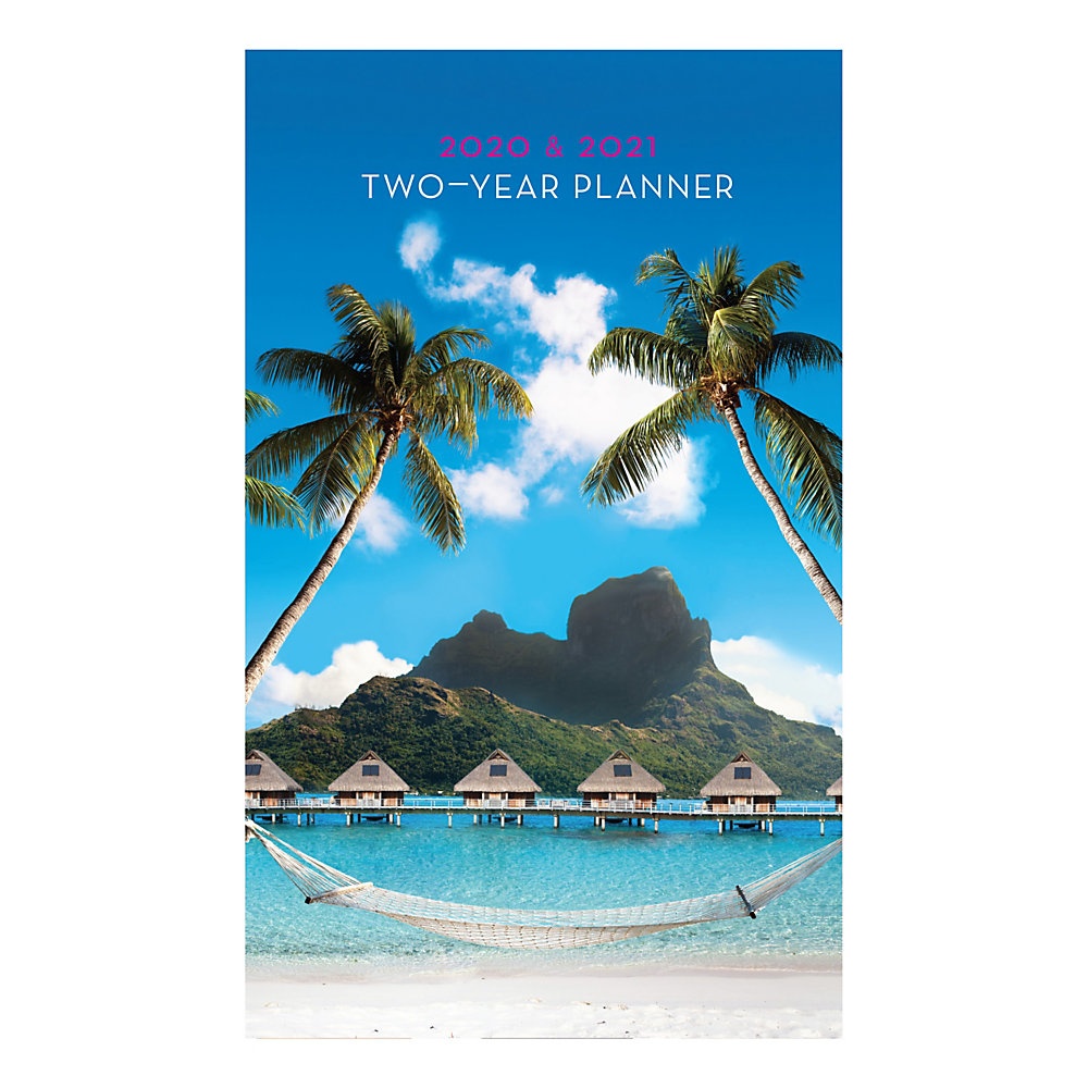 slide 1 of 1, Graphique de France 2-Year Academic Pocket Planner, FSC Certified, Island Paradise, 6 in x 3 3/4 in