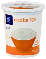 slide 1 of 1, Kroger Nonfat Grade A Plain Yogurt, 32 oz