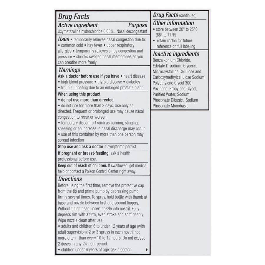 slide 5 of 5, Walgreens 12 Hour Maximum Strength No Drip Anefrin Nasal Spray, 0.5 fl oz