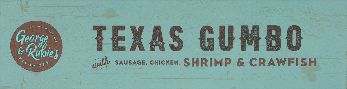 slide 9 of 9, George & Rubie's Favorites Spicy Texas Gumbo with Sausage, Chicken, Shrimp & Crawfish 8 oz, 8 oz