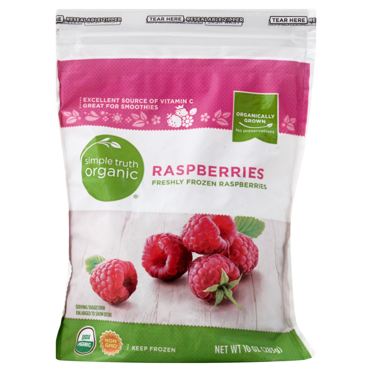 slide 3 of 3, Simple Truth Organic Freshly Frozen Raspberries, 10 oz