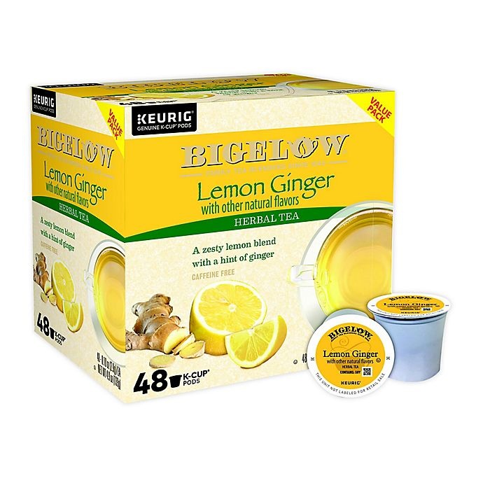 slide 1 of 3, Bigelow Classic Lemon Ginger Tea Keurig K-Cup Pods, 48 ct