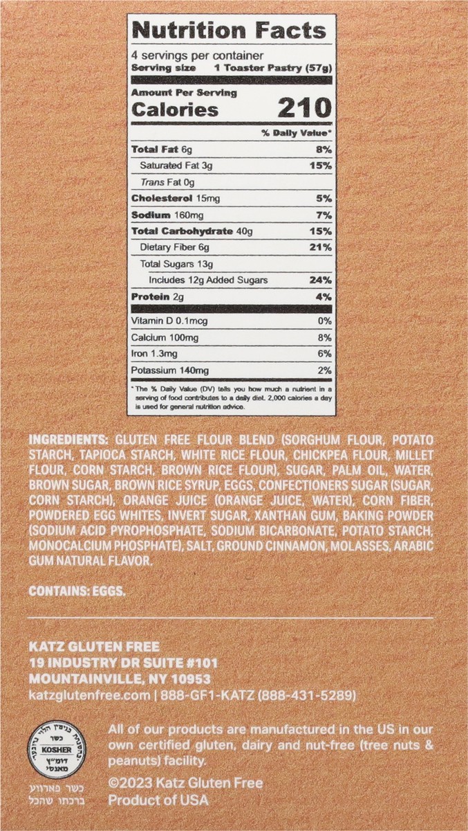 slide 4 of 16, Katz Brown Sugar Cinnamon Toaster Pastries 4 ea, 4 ct
