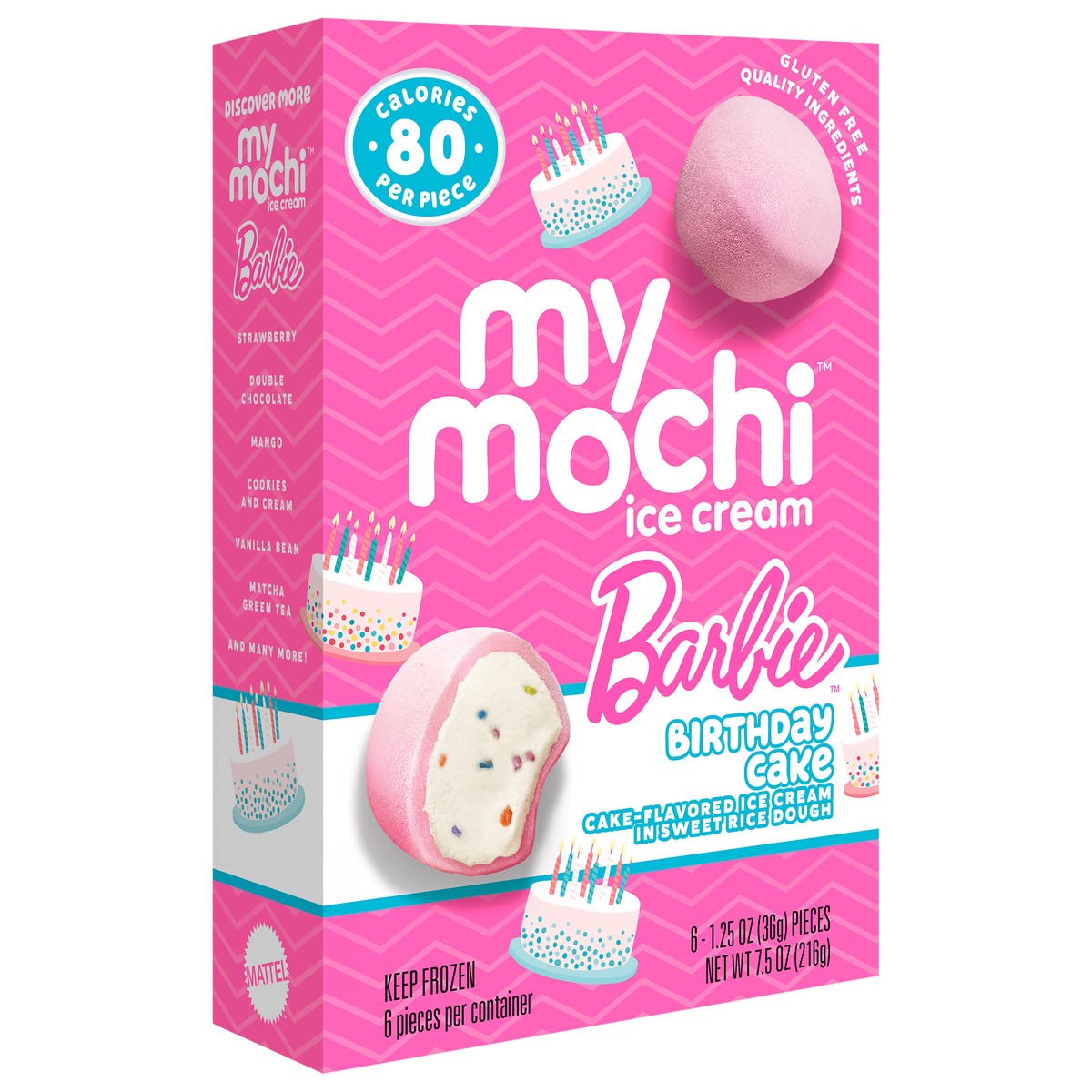 slide 5 of 14, My/Mochi Ice Cream Barbie Birthday Cake, 7.5 oz