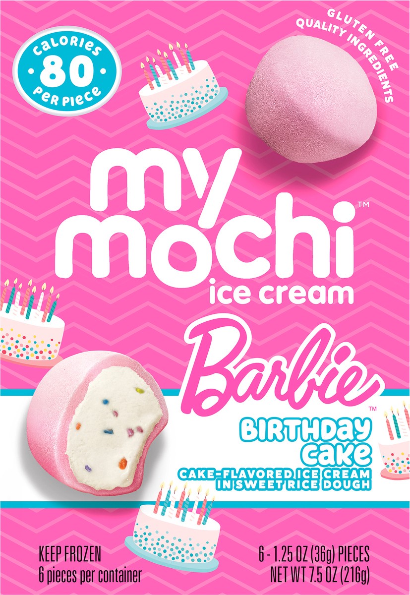 slide 4 of 14, My/Mochi Ice Cream Barbie Birthday Cake, 7.5 oz