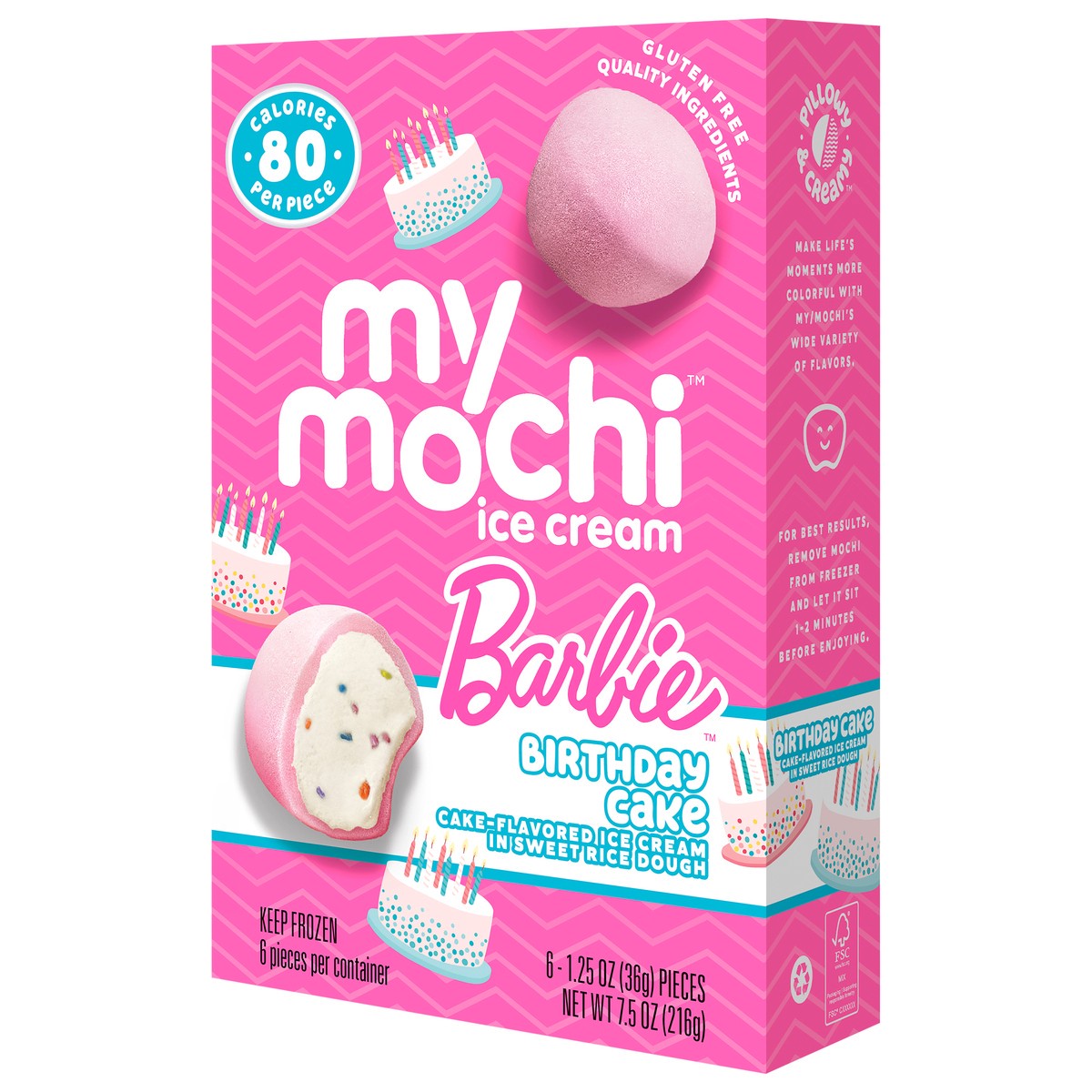 slide 14 of 14, My/Mochi Ice Cream Barbie Birthday Cake, 7.5 oz