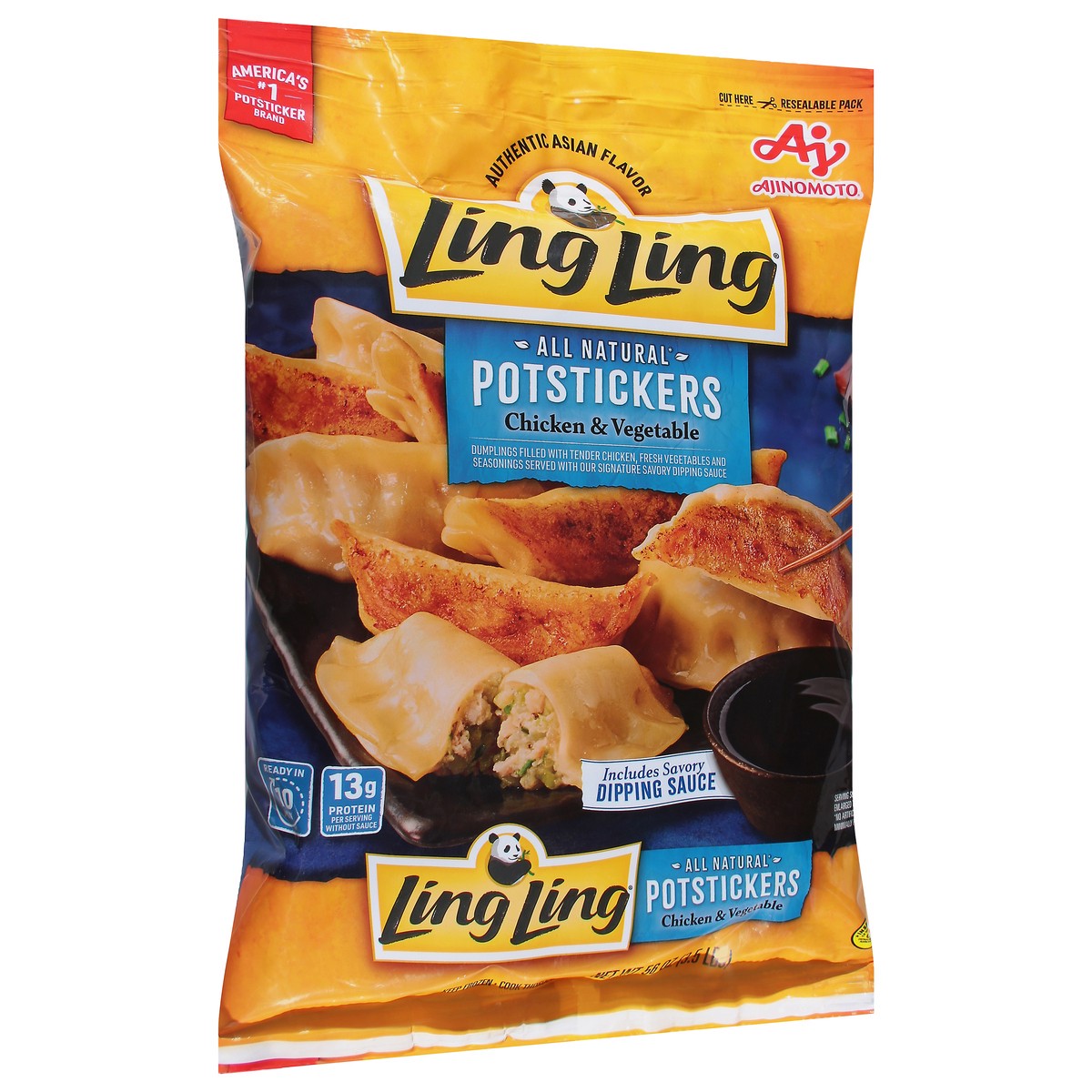 slide 8 of 13, Ling Ling Chicken & Vegetable Potstickers 56 oz, 56 oz