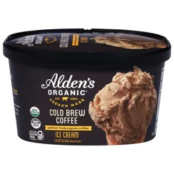 Alden's Organic Cold Brew Coffee Ice Cream 1.5 qt