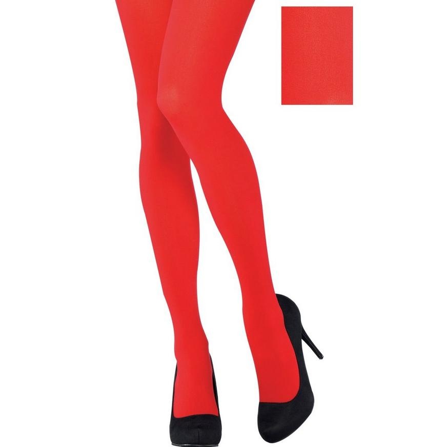 slide 1 of 1, Party City Adult Red Tights, 1 ct