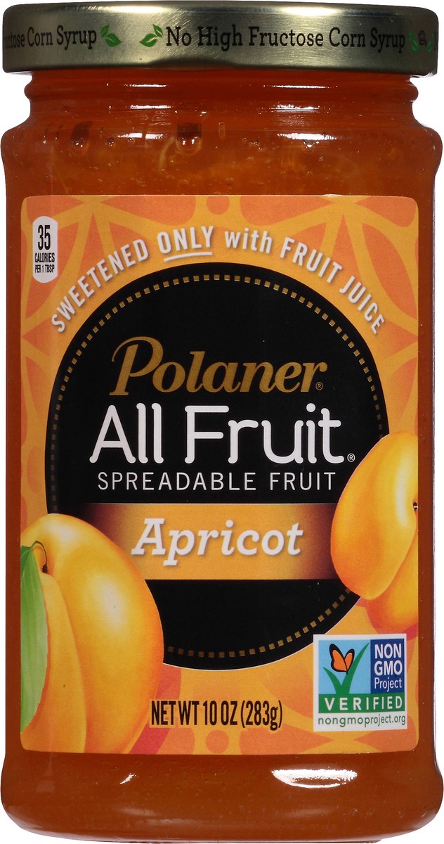 slide 6 of 7, Polaner All Fruit Gluten Free Apricot Spreadable Fruit, Apricot Fruit Spread, 10 oz, 10 oz