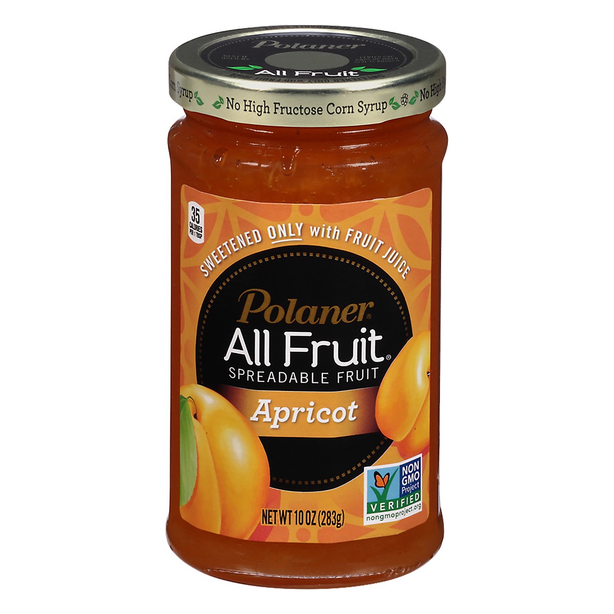 slide 1 of 7, Polaner All Fruit Gluten Free Apricot Spreadable Fruit, Apricot Fruit Spread, 10 oz, 10 oz