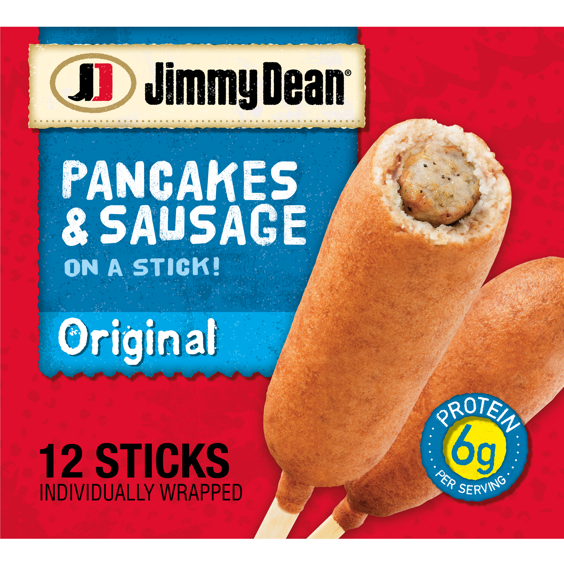 slide 1 of 9, Jimmy Dean Pancakes & Sausage on a Stick, Frozen Breakfast, 12 Count, 850.49 g