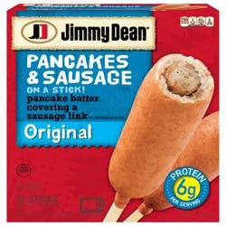 Jimmy Dean Pancakes & Sausage on a Stick, Frozen Breakfast, 12 Count