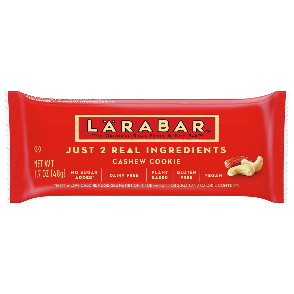 slide 1 of 9, LÄRABAR(r) Gluten Free Cashew Cookie Fruit & Nut Bars, 1.7 oz