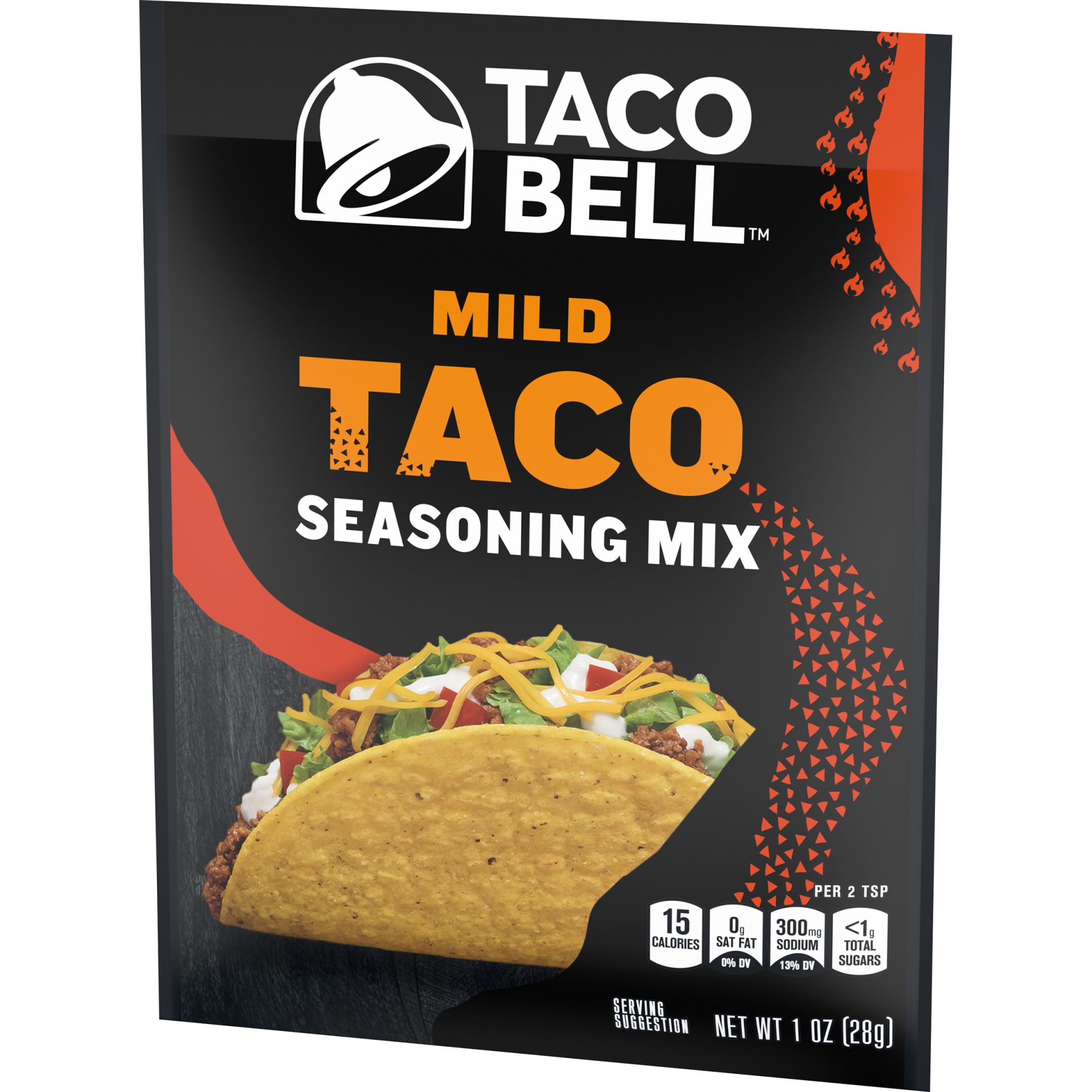 slide 6 of 9, Taco Bell Mild Taco Seasoning Mix Packet, 1 oz