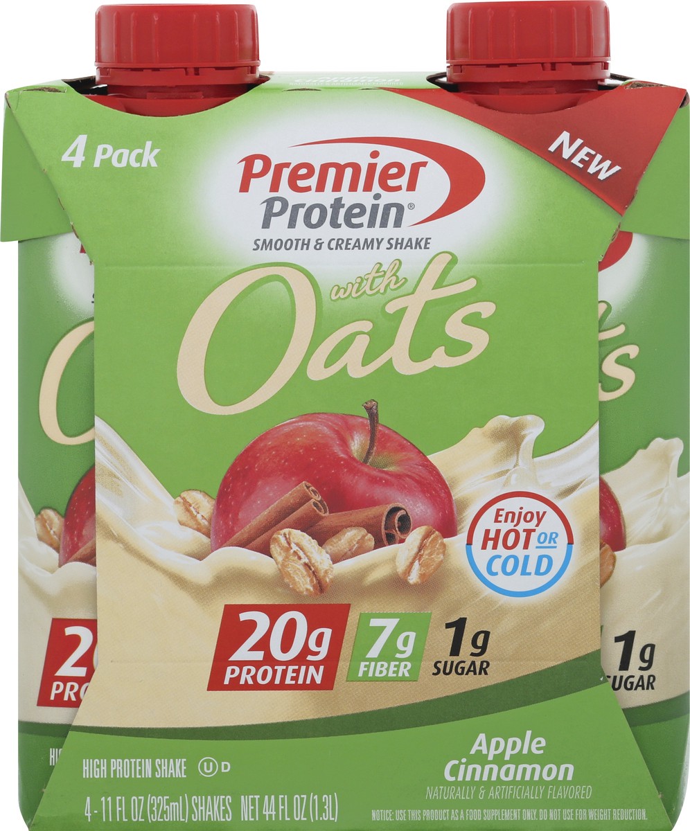 slide 13 of 13, Premier Protein 4 Pack with Oats Apple Cinnamon High Protein Shake 4 ea, 4 ct