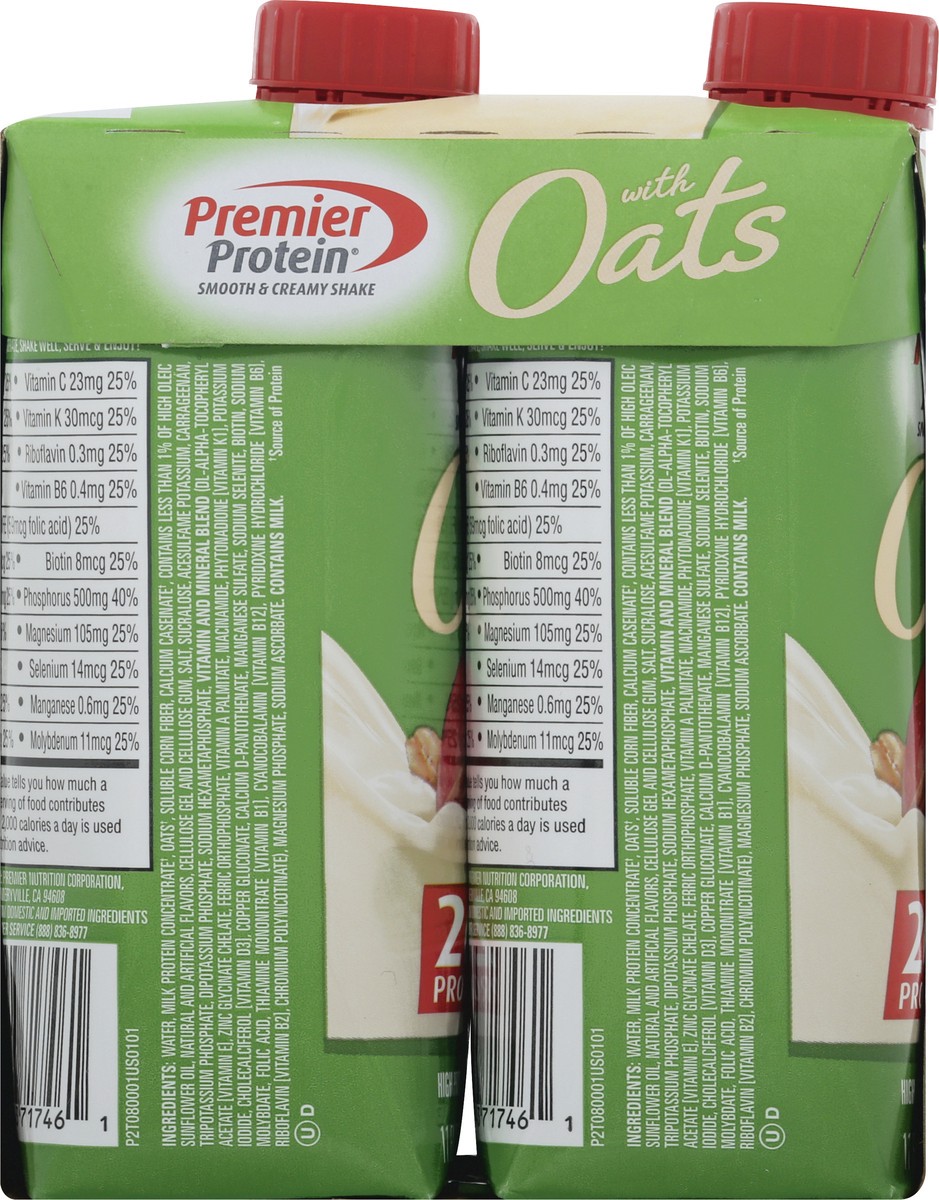 slide 5 of 13, Premier Protein 4 Pack with Oats Apple Cinnamon High Protein Shake 4 ea, 4 ct